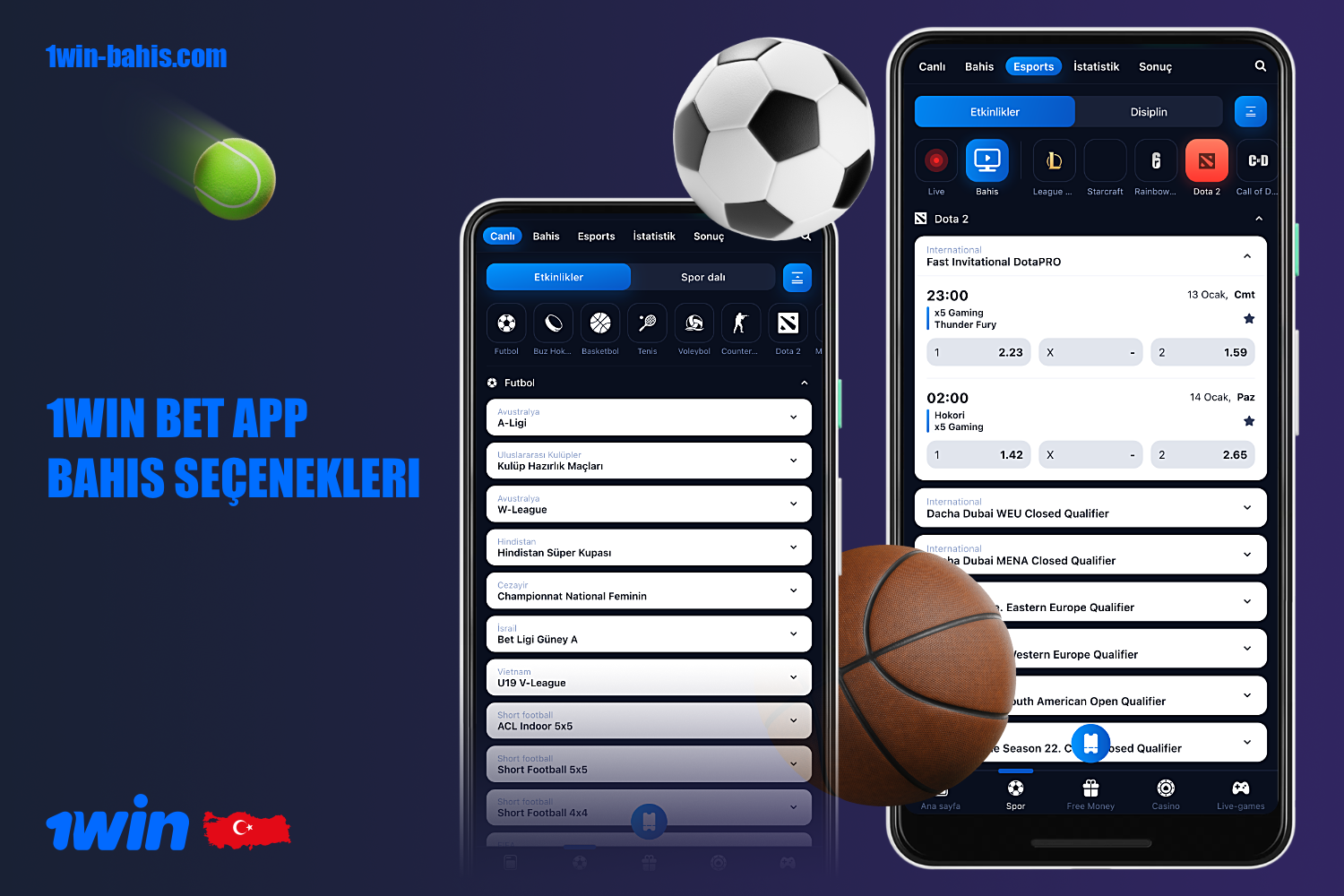 Türkiye'deki kullanıcılar 1win mobil uygulamasını kullanarak popüler spor dallarında bahis oynayabilir