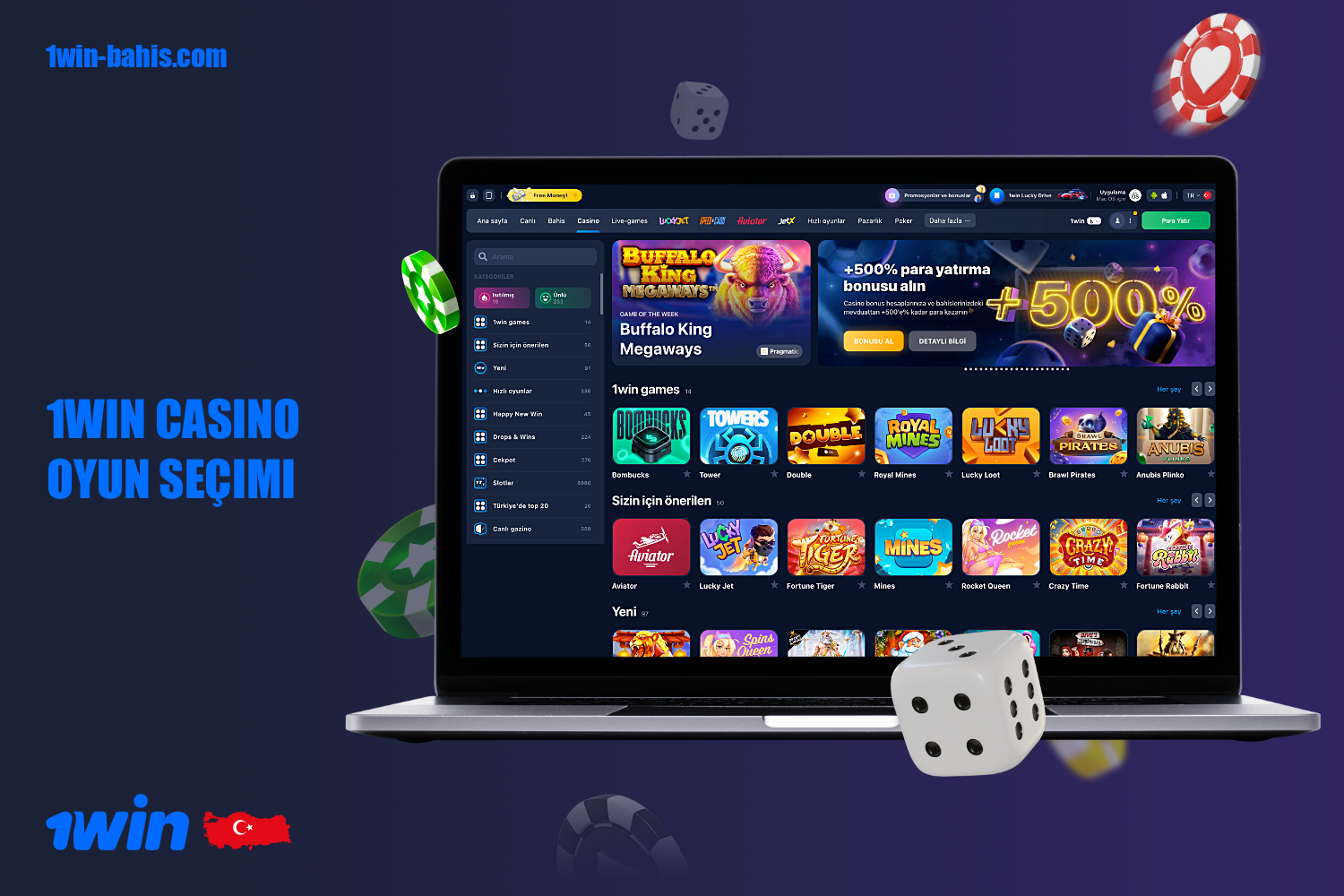 1win casino çok çeşitli oyunlardan oluşan büyük bir koleksiyon içerir