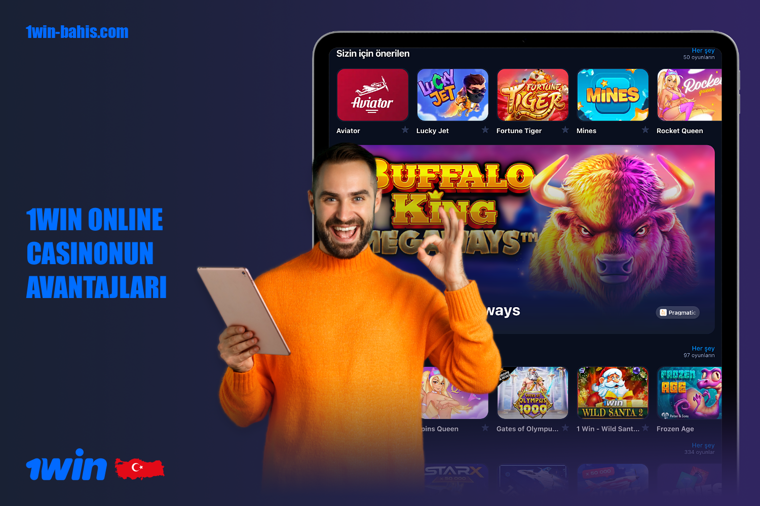 1win online casino, Türkiye'den kullanıcıların bu casinoya aşık olduğu bir dizi avantaj ve özelliğe sahiptir