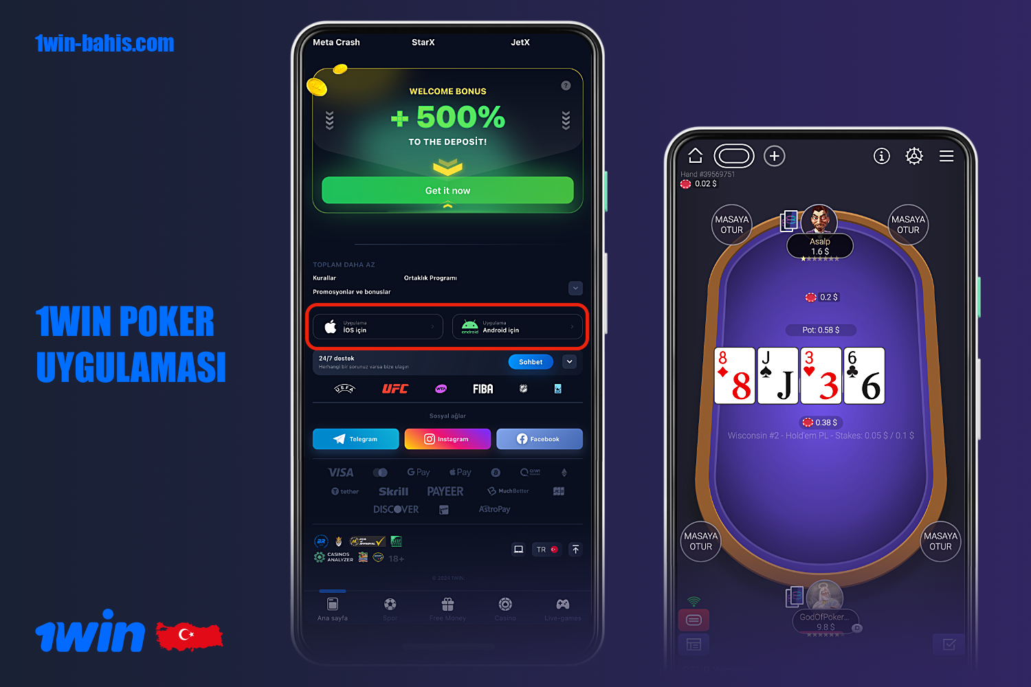 Akıllı telefonunuzdan online poker oynamak için tek yapmanız gereken ücretsiz 1win uygulamasını indirmek