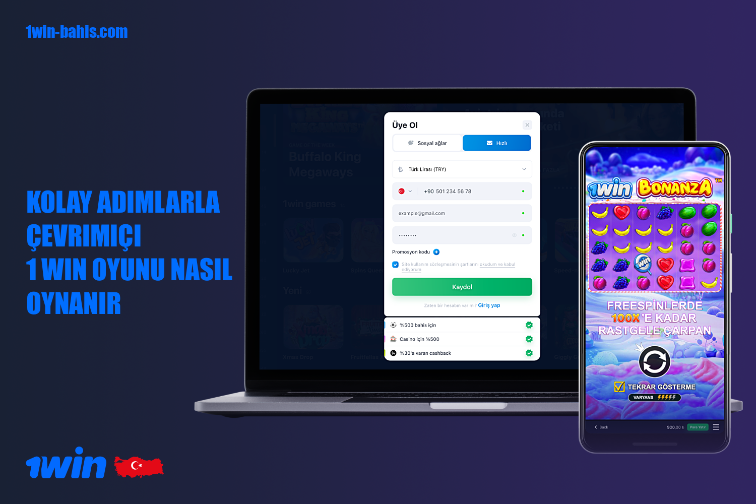 1win'de oynamaya başlamak için birkaç basit adımı izlemeniz gerekir